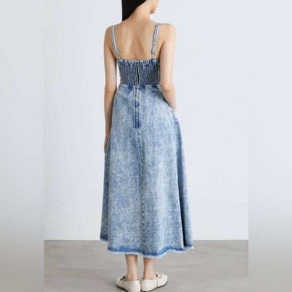 NWOT Designer Denim Dress - S - Picture 4 of 4